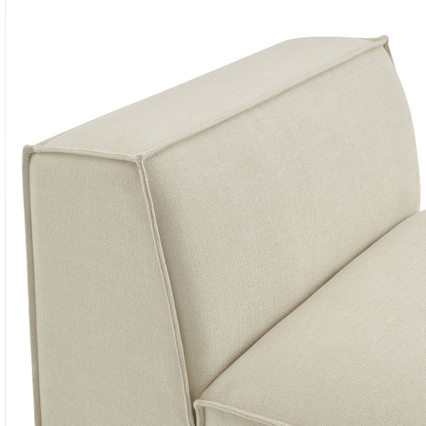 Modway Furniture Restore Modway Armless Modular Chair with Performance Fabric and Pocket Coil Seating Ecru EEI-7395-ECR