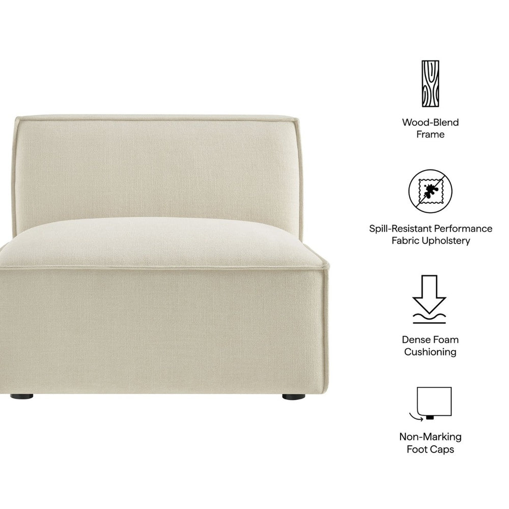 Modway Furniture Restore Modway Armless Modular Chair with Performance Fabric and Pocket Coil Seating Ecru EEI-7395-ECR