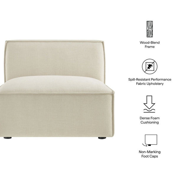 Modway Furniture Restore Modway Armless Modular Chair with Performance Fabric and Pocket Coil Seating Ecru EEI-7395-ECR