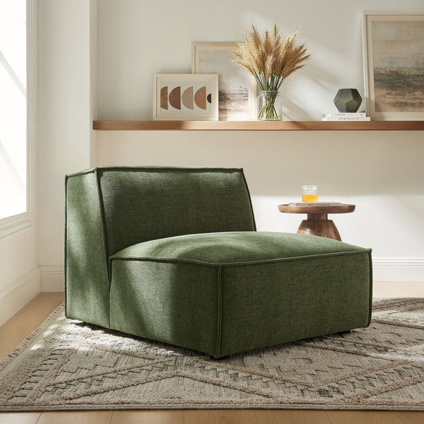 Modway Furniture Restore Modway Armless Modular Chair with Performance Fabric and Pocket Coil Seating Foliage EEI-7395-FOL
