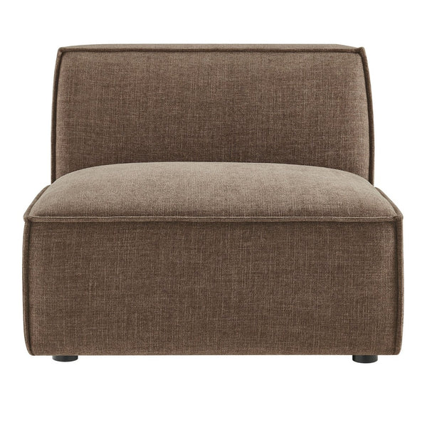 Modway Furniture Restore Modway Armless Modular Chair with Performance Fabric and Pocket Coil Seating Mocha EEI-7395-MOC