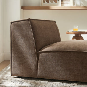 Modway Furniture Restore Modway Armless Modular Chair with Performance Fabric and Pocket Coil Seating Mocha EEI-7395-MOC