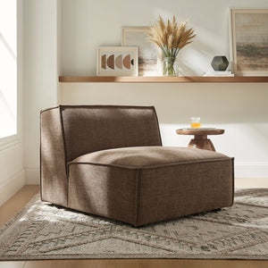 Modway Furniture Restore Modway Armless Modular Chair with Performance Fabric and Pocket Coil Seating Mocha EEI-7395-MOC