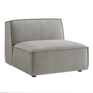 Modway Furniture Restore Modway Armless Modular Chair with Performance Fabric and Pocket Coil Seating Pewter EEI-7395-PEW