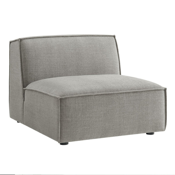 Modway Furniture Restore Modway Armless Modular Chair with Performance Fabric and Pocket Coil Seating Pewter EEI-7395-PEW