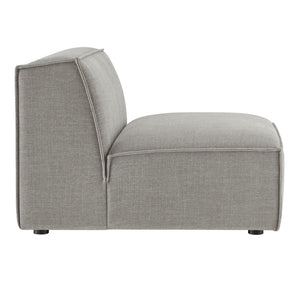 Modway Furniture Restore Modway Armless Modular Chair with Performance Fabric and Pocket Coil Seating Pewter EEI-7395-PEW