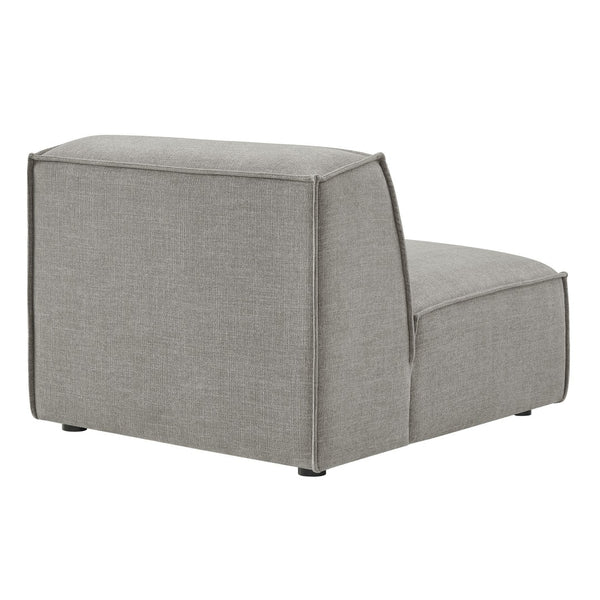 Modway Furniture Restore Modway Armless Modular Chair with Performance Fabric and Pocket Coil Seating Pewter EEI-7395-PEW