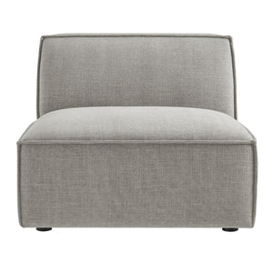Modway Furniture Restore Modway Armless Modular Chair with Performance Fabric and Pocket Coil Seating Pewter EEI-7395-PEW