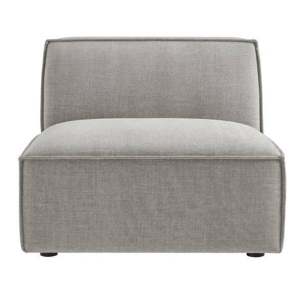 Modway Furniture Restore Modway Armless Modular Chair with Performance Fabric and Pocket Coil Seating Pewter EEI-7395-PEW