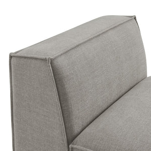 Modway Furniture Restore Modway Armless Modular Chair with Performance Fabric and Pocket Coil Seating Pewter EEI-7395-PEW