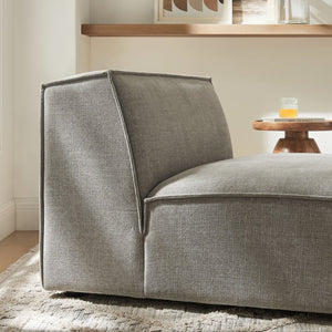 Modway Furniture Restore Modway Armless Modular Chair with Performance Fabric and Pocket Coil Seating Pewter EEI-7395-PEW