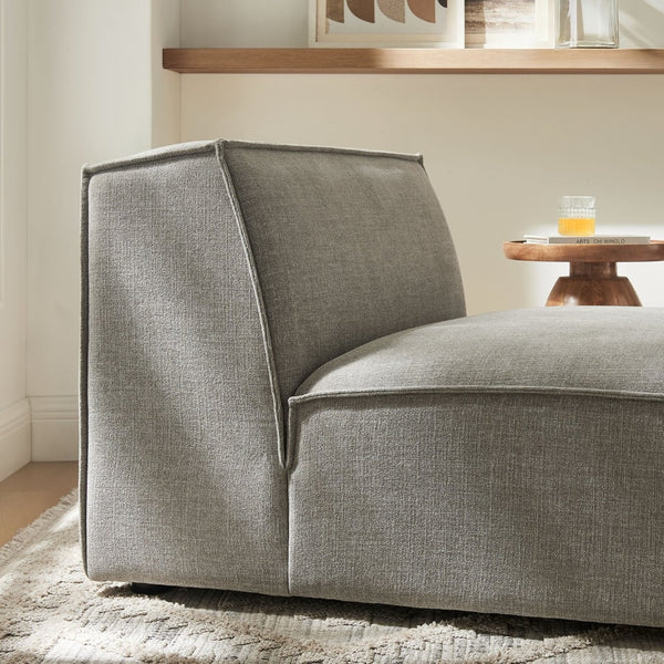 Modway Furniture Restore Modway Armless Modular Chair with Performance Fabric and Pocket Coil Seating Pewter EEI-7395-PEW