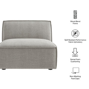 Modway Furniture Restore Modway Armless Modular Chair with Performance Fabric and Pocket Coil Seating Pewter EEI-7395-PEW