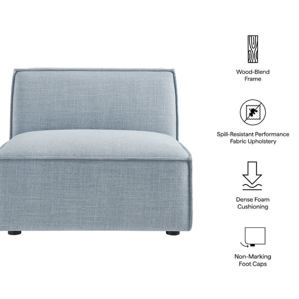 Modway Furniture Restore Modway Armless Modular Chair with Performance Fabric and Pocket Coil Seating Sky EEI-7395-SKY