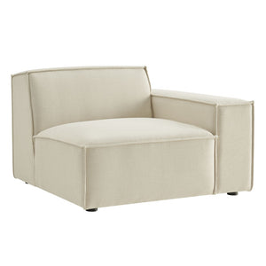 Modway Furniture Restore Modular Lounge Chair with Performance Fabric Piped Trim for Modern Living Ecru EEI-7397-ECR