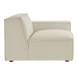 Modway Furniture Restore Modular Lounge Chair with Performance Fabric Piped Trim for Modern Living Ecru EEI-7397-ECR