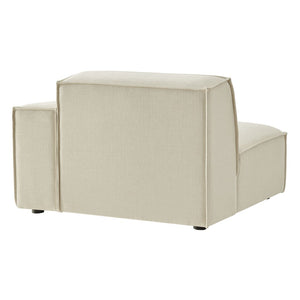 Modway Furniture Restore Modular Lounge Chair with Performance Fabric Piped Trim for Modern Living Ecru EEI-7397-ECR