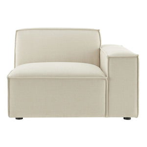 Modway Furniture Restore Modular Lounge Chair with Performance Fabric Piped Trim for Modern Living Ecru EEI-7397-ECR