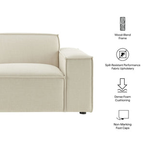 Modway Furniture Restore Modular Lounge Chair with Performance Fabric Piped Trim for Modern Living Ecru EEI-7397-ECR