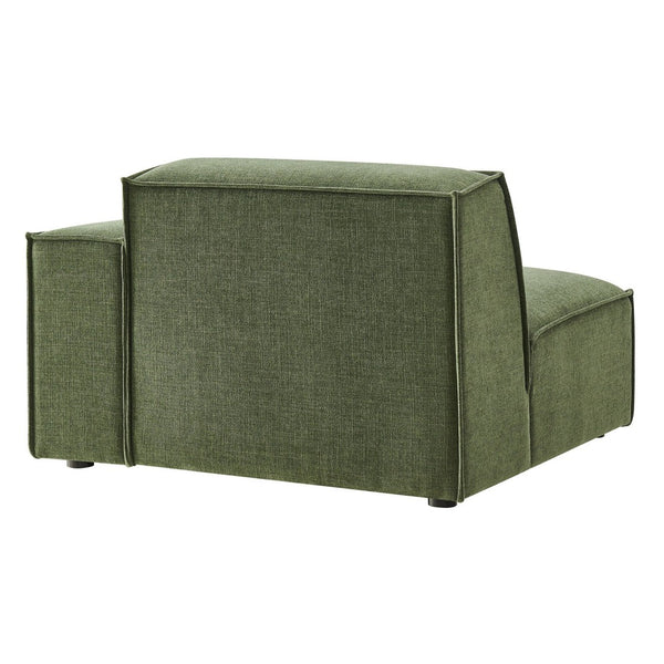 Modway Furniture Restore Modular Lounge Chair with Performance Fabric Piped Trim for Modern Living Foliage EEI-7397-FOL