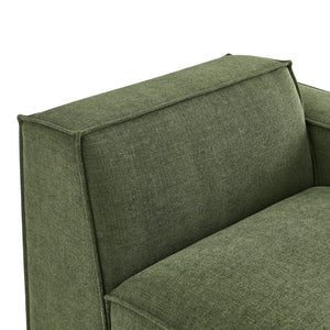 Modway Furniture Restore Modular Lounge Chair with Performance Fabric Piped Trim for Modern Living Foliage EEI-7397-FOL