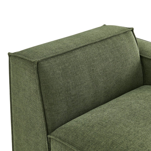 Modway Furniture Restore Modular Lounge Chair with Performance Fabric Piped Trim for Modern Living Foliage EEI-7397-FOL