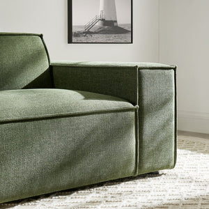 Modway Furniture Restore Modular Lounge Chair with Performance Fabric Piped Trim for Modern Living Foliage EEI-7397-FOL
