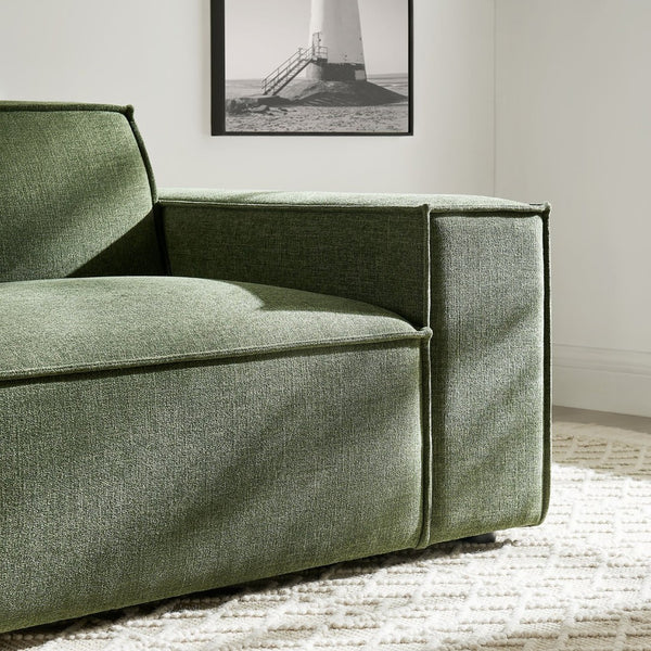 Modway Furniture Restore Modular Lounge Chair with Performance Fabric Piped Trim for Modern Living Foliage EEI-7397-FOL