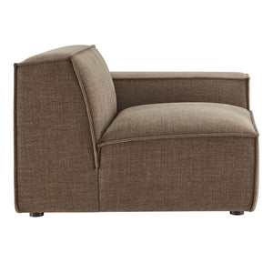 Modway Furniture Restore Modular Lounge Chair with Performance Fabric Piped Trim for Modern Living Mocha EEI-7397-MOC