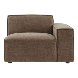 Modway Furniture Restore Modular Lounge Chair with Performance Fabric Piped Trim for Modern Living Mocha EEI-7397-MOC