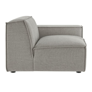 Modway Furniture Restore Modular Lounge Chair with Performance Fabric Piped Trim for Modern Living Pewter EEI-7397-PEW