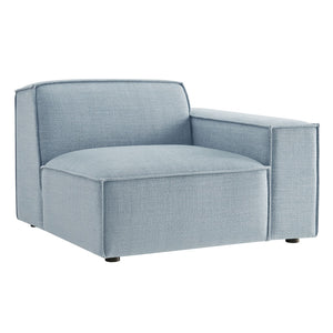 Modway Furniture Restore Modular Lounge Chair with Performance Fabric Piped Trim for Modern Living Sky EEI-7397-SKY