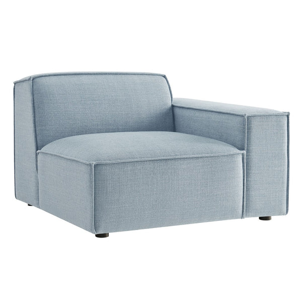 Modway Furniture Restore Modular Lounge Chair with Performance Fabric Piped Trim for Modern Living Sky EEI-7397-SKY