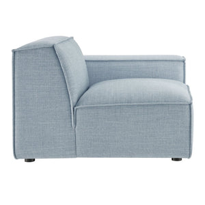 Modway Furniture Restore Modular Lounge Chair with Performance Fabric Piped Trim for Modern Living Sky EEI-7397-SKY