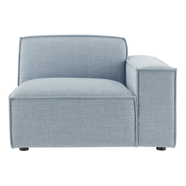 Modway Furniture Restore Modular Lounge Chair with Performance Fabric Piped Trim for Modern Living Sky EEI-7397-SKY