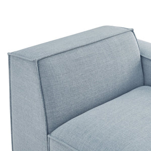Modway Furniture Restore Modular Lounge Chair with Performance Fabric Piped Trim for Modern Living Sky EEI-7397-SKY