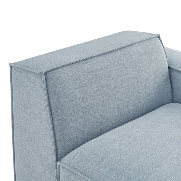 Modway Furniture Restore Modular Lounge Chair with Performance Fabric Piped Trim for Modern Living Sky EEI-7397-SKY