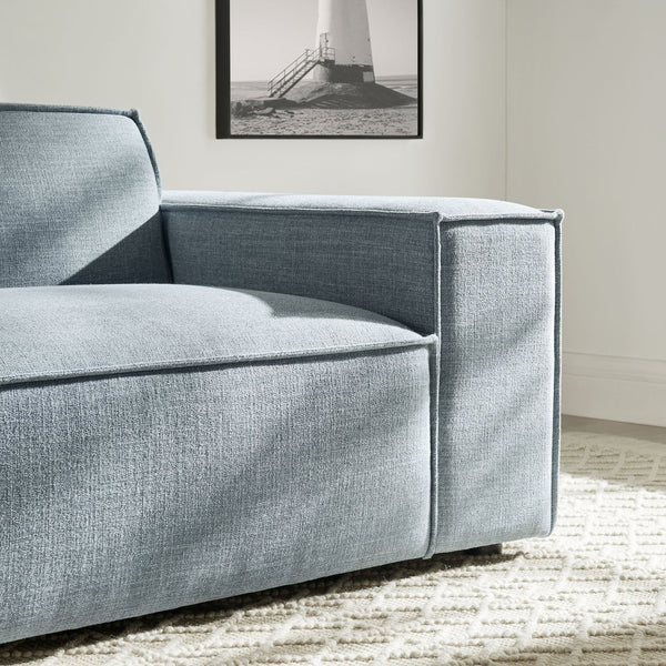 Modway Furniture Restore Modular Lounge Chair with Performance Fabric Piped Trim for Modern Living Sky EEI-7397-SKY