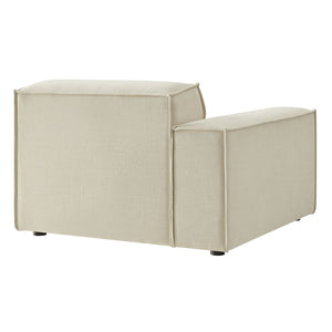 Modway Furniture Restore Modway Low Profile Modular Lounge Chair with Performance Fabric Piped Cushions Ecru EEI-7399-ECR
