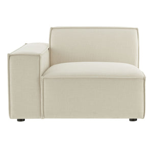 Modway Furniture Restore Modway Low Profile Modular Lounge Chair with Performance Fabric Piped Cushions Ecru EEI-7399-ECR