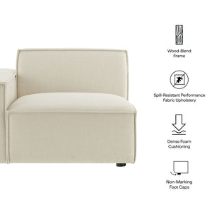 Modway Furniture Restore Modway Low Profile Modular Lounge Chair with Performance Fabric Piped Cushions Ecru EEI-7399-ECR
