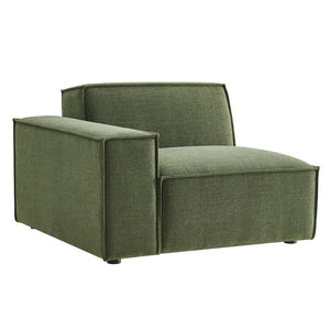 Modway Furniture Restore Modway Low Profile Modular Lounge Chair with Performance Fabric Piped Cushions Foliage EEI-7399-FOL