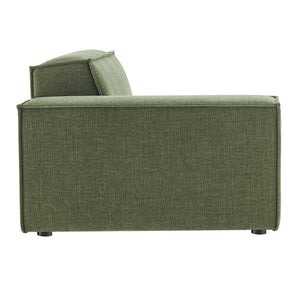 Modway Furniture Restore Modway Low Profile Modular Lounge Chair with Performance Fabric Piped Cushions Foliage EEI-7399-FOL