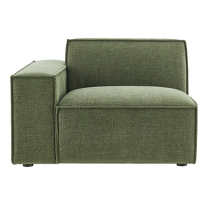 Modway Furniture Restore Modway Low Profile Modular Lounge Chair with Performance Fabric Piped Cushions Foliage EEI-7399-FOL