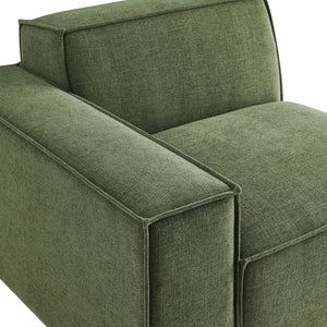Modway Furniture Restore Modway Low Profile Modular Lounge Chair with Performance Fabric Piped Cushions Foliage EEI-7399-FOL