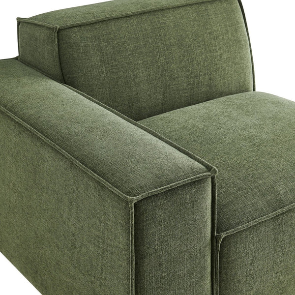 Modway Furniture Restore Modway Low Profile Modular Lounge Chair with Performance Fabric Piped Cushions Foliage EEI-7399-FOL