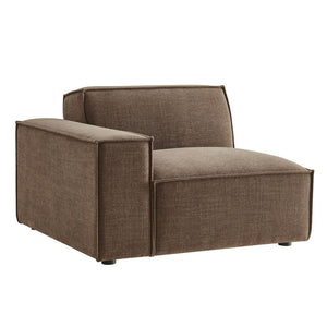 Modway Furniture Restore Modway Low Profile Modular Lounge Chair with Performance Fabric Piped Cushions Mocha EEI-7399-MOC