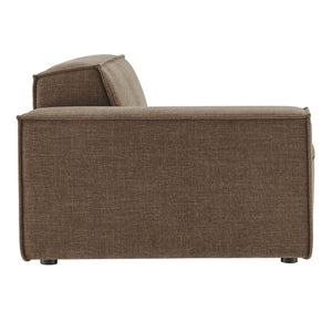 Modway Furniture Restore Modway Low Profile Modular Lounge Chair with Performance Fabric Piped Cushions Mocha EEI-7399-MOC