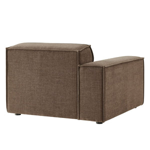 Modway Furniture Restore Modway Low Profile Modular Lounge Chair with Performance Fabric Piped Cushions Mocha EEI-7399-MOC