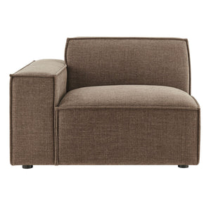 Modway Furniture Restore Modway Low Profile Modular Lounge Chair with Performance Fabric Piped Cushions Mocha EEI-7399-MOC